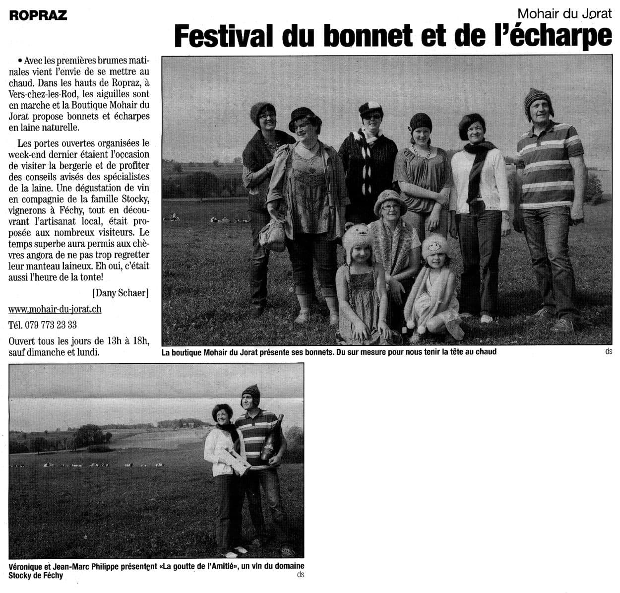 Article de presse — Portes ouvertes, 2009
