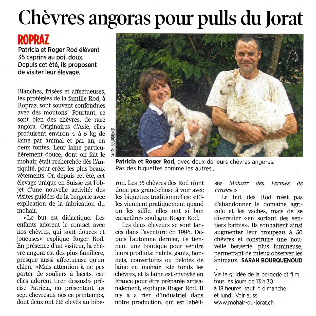 Article de presse — 24 heures, 2007