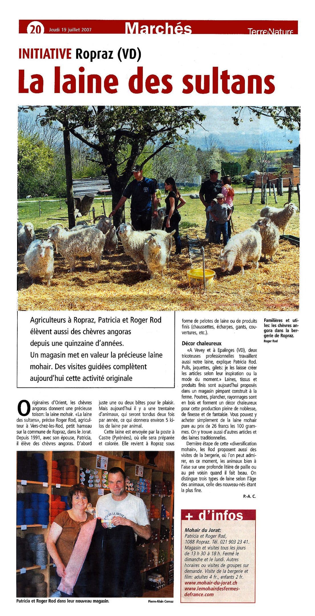 Article de presse — Terre & Nature, 2007
